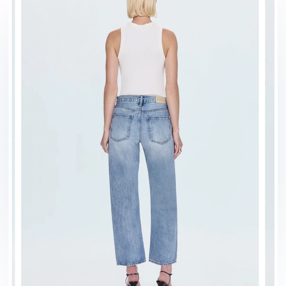 Anthropologie Pistola Bowie Bowed Lexi Barrel Leg Straight Jeans Size 28 NWT - Picture 10 of 10